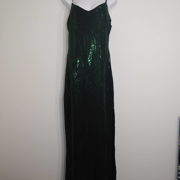 Haute Monde Dresses | Nwt Haute Monde Green Sleeveless Sequins Dress SXL | Color: Black/Green | Size: L | Fayefulgems's Closet